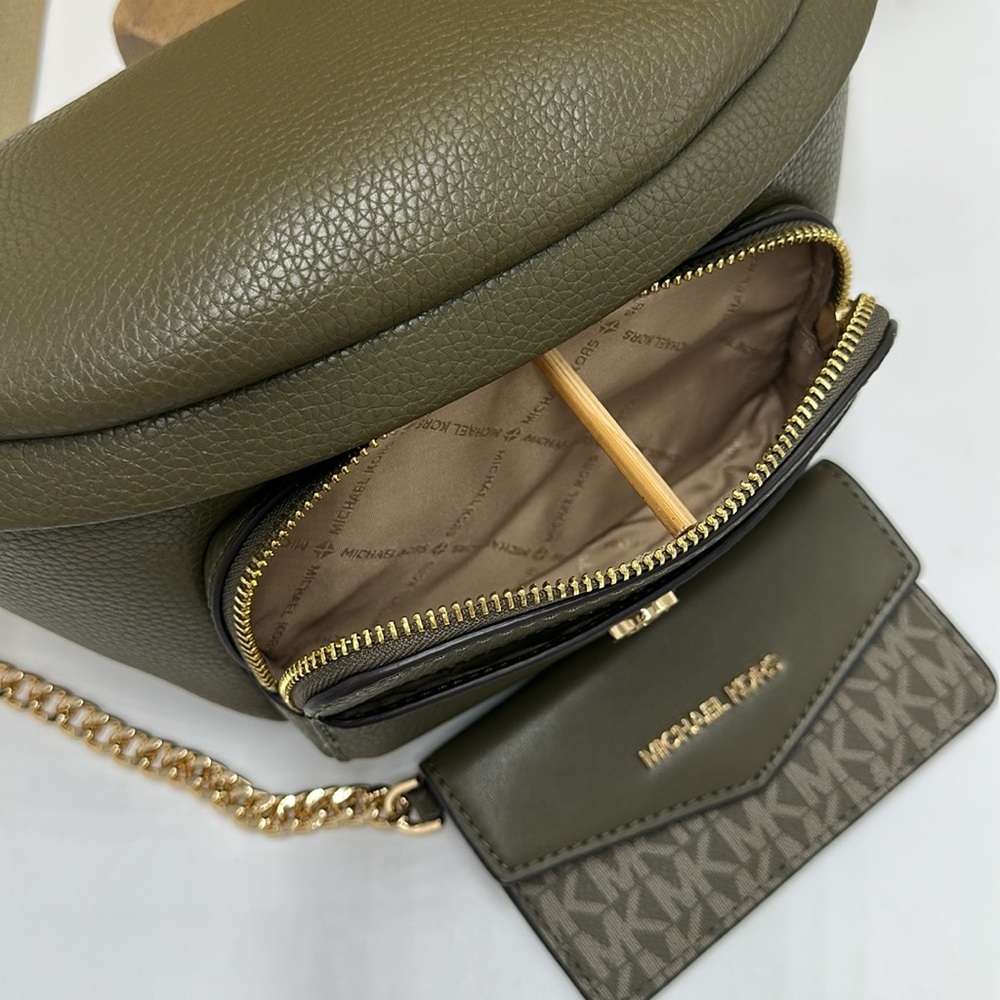 Michael Kors Olive Belt Bag and Wallet - Picture 6 of 15